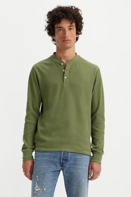 Levi's Thermal Henley in Bluish Olive