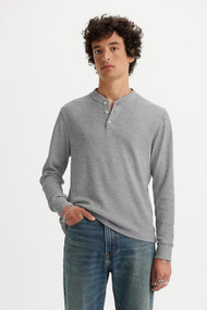 Levi's Thermal Henley in Light Grey Heather