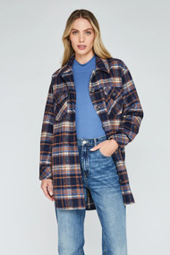 Gentle Fawn Leighton Jacket in Navy Plaid