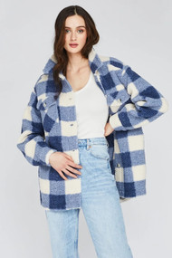 Gentle Fawn Oaklynn Jacket in Indigo Plaid