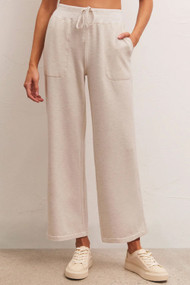 Z Supply Jet Set Modal Fleece Pant in Light Oatmeal