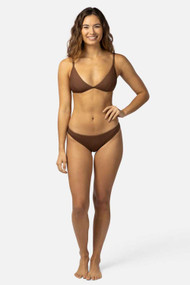 Ripcurl Premium Surf Fixed Tri Bikini in Brown