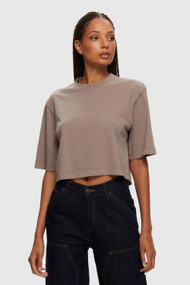 KuwallaTee Boxy Tee in Taupe