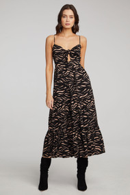 Saltwater Luxe Stein Midi Dress in Black