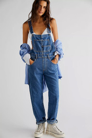 Free People Ziggy Denim Overall in Sapphire Blue