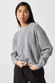 Minimum Mikala 2.0 Sweater in Light Grey Melange