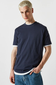 Minimum Aarhus 2.0 Tee in Navy Blazer