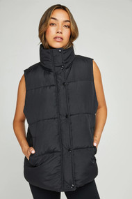 Gentle Fawn Kaye Puffer Vest in Black