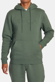 RVCA Big RVCA Embossed Hoodie in Jade