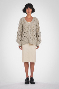 Paper Label Lynn Cardigan in Silver Lining