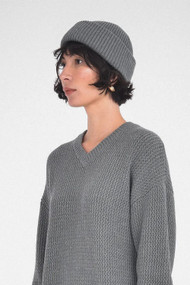 Paper Label Minna Beanie in Dark Melange Grey