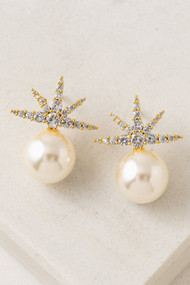 Lover's Tempo Etoile Star Pearl Studs in Gold