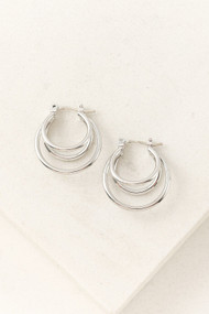 Lover's Tempo Portia Hoops in Silver