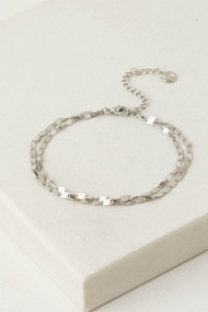 Lover's Tempo Cleo Double Bracelet in Silver