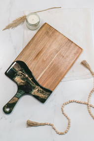 Lynn & Liana Large Acacia Cheese Board in Jade