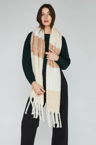 Gentle Fawn Jessie Scarf in Caramel Stripe