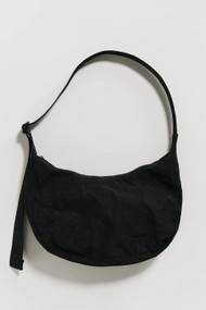 Baggu Medium Nylon Crescent Bag in Black