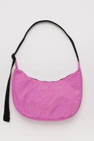 Baggu Medium Nylon Crescent Bag in Extra Pink