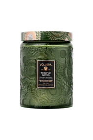 Voluspa Large Glass Jar Candle in Temple Moss