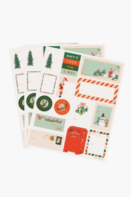 Rifle Paper Co. Pack of 3 Santa's Workshop Stickers & Labels