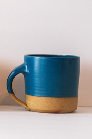 Monashee Pottery Short Mug in Dark Blue