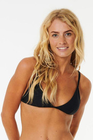 Ripcurl Premium Surf Fixed Tri Bikini in Black