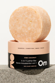 Om Organics 4-in-1 Lather Bar in Pink Coconut