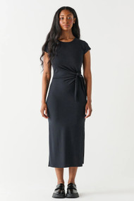 Dex Knotted Midi Dress in Black