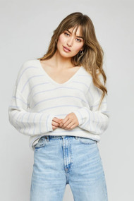 Gentle Fawn Tucker Sweater in Bluebell Stripe