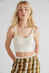 Free People Meg Seamless Crop in Ivory