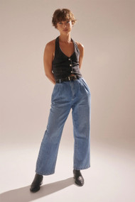 Rolla's Chloe Pleated Pant in Azure