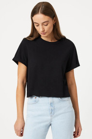 Mavi Crop Tee in Black