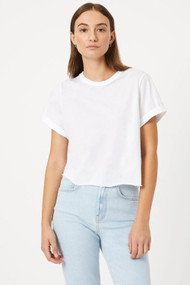 Mavi Crop Tee in White