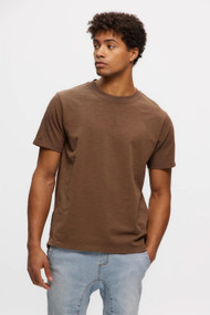 KuwallaTee Heavyweight Slub Tee in Brown