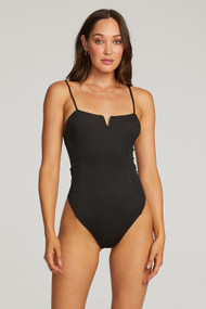 Saltwater Luxe Tank Bodysuit in Black