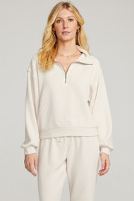 Saltwater Luxe Half Zip Pullover in Salt