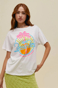 Daydreamer Beach Boys California Dreamin Boyfriend Tee in Vintage White