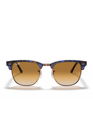 Ray-Ban 0RB3016 Clubmaster Sunglasses in Spotted Brown/Blue + Brown Gradient