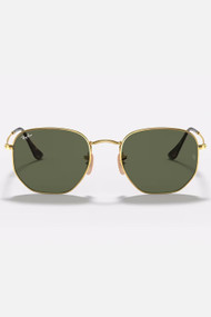 Ray-Ban 0RB3548N Hexigonal Sunglasses in Arista + Crystal Green