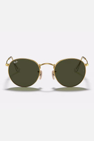 Ray-Ban 0RB3447 Round Metal Sunglasses in Arista + Crystal Green