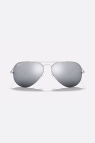 Ray-Ban 0RB3025 Avaitor Sunglasses in Silver + Grey Mirror