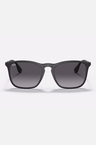 Ray-Ban 0RB4187 Chris Sunglasses in Rubber Black + Grey Gradient