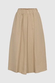 Minimum Ragnas Midi Skirt in Brown Rice