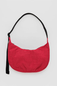 Baggu Medium Nylon Crescent Bag in Candy Apple