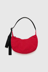 Baggu Small Nylon Crescent Bag in Candy Apple