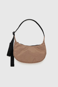 Baggu Small Nylon Crescent Bag in Cocoa