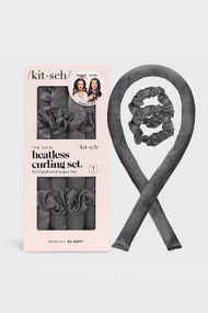 Kitsch Satin Heatless Curling Set in Charcoal