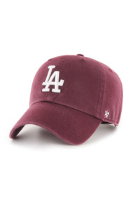 47 Brand Clean Up LA Dodgers Cap in Dark Maroon