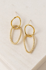 Lover's Tempo Encore Pave Small Linked Hoops in Gold