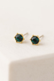 Lover's Tempo Astrid Stud Earrings in Emerald